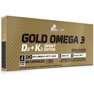 OLIMP SPORT GOLD OMEGA 3 D3+K2 SE 60 Kapszula